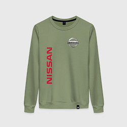 Свитшот хлопковый женский Nissan Style, цвет: авокадо
