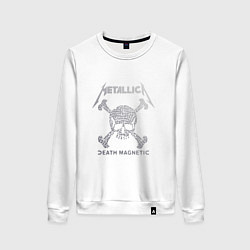 Свитшот хлопковый женский Metallica: Death magnetic, цвет: белый