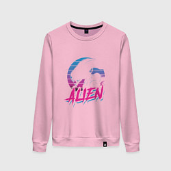 Свитшот хлопковый женский Alien: Retro Style, цвет: светло-розовый