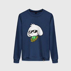 Свитшот хлопковый женский Undertale: Asriel SWAG, цвет: тёмно-синий