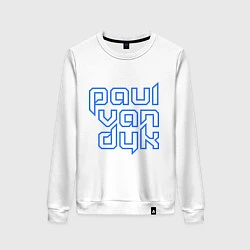 Свитшот хлопковый женский Paul van Dyk: Circuit, цвет: белый