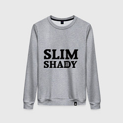 Свитшот хлопковый женский Slim Shady: Big E, цвет: меланж