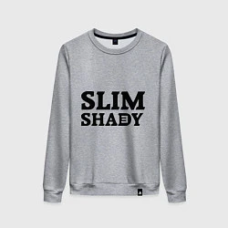 Свитшот хлопковый женский Slim Shady: Big E, цвет: меланж