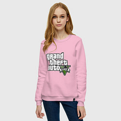 Свитшот хлопковый женский GTA Five, цвет: светло-розовый — фото 2