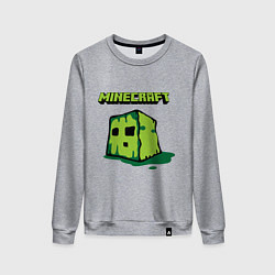 Свитшот хлопковый женский Minecraft Creeper, цвет: меланж