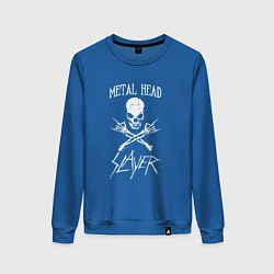 Свитшот хлопковый женский Metal Head: Slayer, цвет: синий