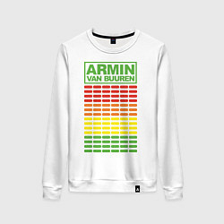 Свитшот хлопковый женский Armin van Buuren: EQ, цвет: белый