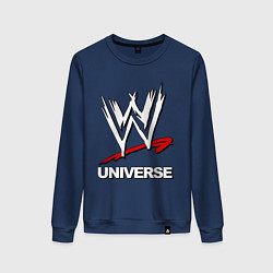 Свитшот хлопковый женский WWE universe, цвет: тёмно-синий