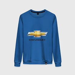 Свитшот хлопковый женский Chevrolet логотип, цвет: синий