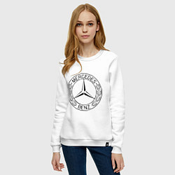 Свитшот хлопковый женский Mercedes-Benz, цвет: белый — фото 2