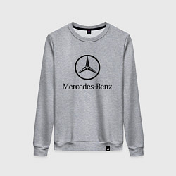 Свитшот хлопковый женский Logo Mercedes-Benz, цвет: меланж