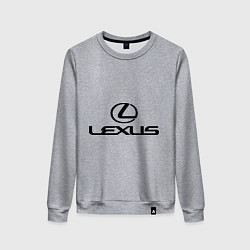 Свитшот хлопковый женский Lexus logo, цвет: меланж