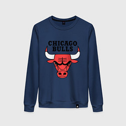 Свитшот хлопковый женский Chicago Bulls, цвет: тёмно-синий