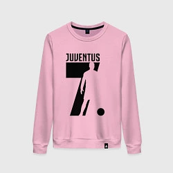 Свитшот хлопковый женский Juventus: Ronaldo 7, цвет: светло-розовый