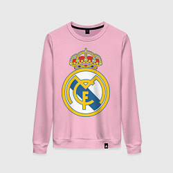 Свитшот хлопковый женский Real Madrid FC, цвет: светло-розовый