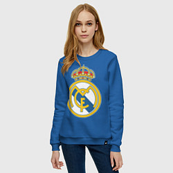 Свитшот хлопковый женский Real Madrid FC, цвет: синий — фото 2