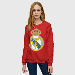 Свитшот хлопковый женский Real Madrid FC, цвет: красный — фото 2