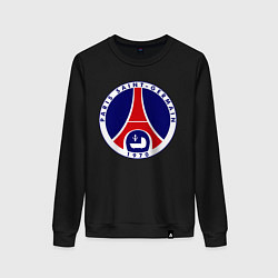 Свитшот хлопковый женский PSG FC, цвет: черный