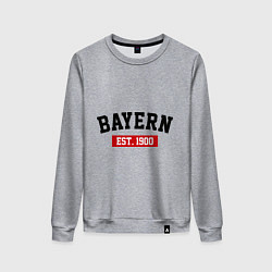 Свитшот хлопковый женский FC Bayern Est. 1900, цвет: меланж