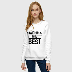 Свитшот хлопковый женский Марина the best, цвет: белый — фото 2