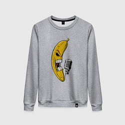 Свитшот хлопковый женский Banana Vocal, цвет: меланж