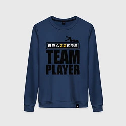 Свитшот хлопковый женский Brazzers Team Player, цвет: тёмно-синий