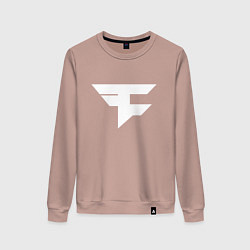 Свитшот хлопковый женский FAZE Symbol, цвет: пыльно-розовый