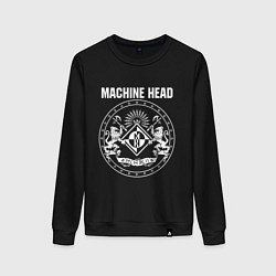 Свитшот хлопковый женский Machine Head MCMXCII, цвет: черный