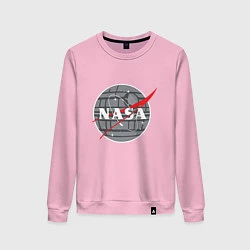 Свитшот хлопковый женский NASA: Death Star, цвет: светло-розовый