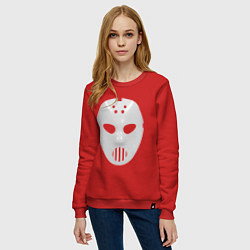Свитшот хлопковый женский Angerfist Mask, цвет: красный — фото 2