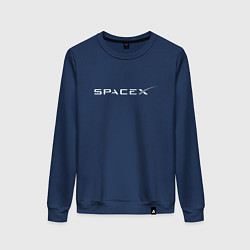 Свитшот хлопковый женский SpaceX, цвет: тёмно-синий