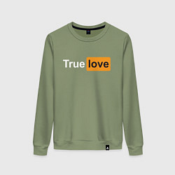Свитшот хлопковый женский True Love, цвет: авокадо
