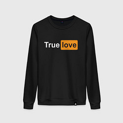 Свитшот хлопковый женский True Love, цвет: черный