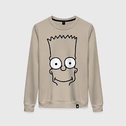 Свитшот хлопковый женский Bart Face, цвет: миндальный