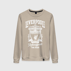 Свитшот хлопковый женский Liverpool: Est 1892, цвет: миндальный