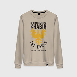 Свитшот хлопковый женский Khabib: The Eagle, цвет: миндальный