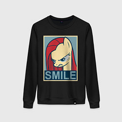 Свитшот хлопковый женский MLP: Smile, цвет: черный