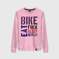 Женский свитшот Bike eat sleep repeat