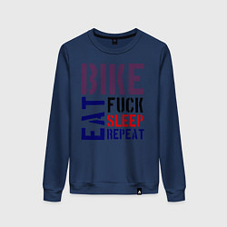 Женский свитшот Bike eat sleep repeat