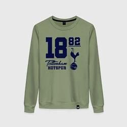 Свитшот хлопковый женский FC Tottenham 1882, цвет: авокадо