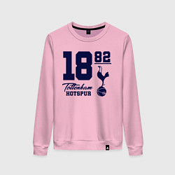 Свитшот хлопковый женский FC Tottenham 1882, цвет: светло-розовый