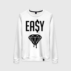 Свитшот хлопковый женский Easy Diamond, цвет: белый