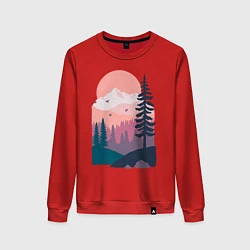 Свитшот хлопковый женский Mountain Adventure, цвет: красный