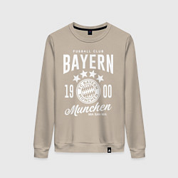 Свитшот хлопковый женский Bayern Munchen 1900, цвет: миндальный