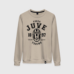 Свитшот хлопковый женский Forza Juve 1897: Torino, цвет: миндальный
