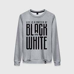 Свитшот хлопковый женский Juventus: Black & White, цвет: меланж