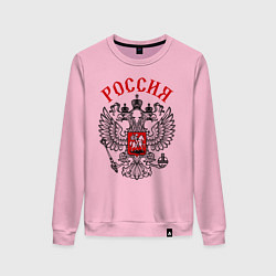Свитшот хлопковый женский Россия, цвет: светло-розовый