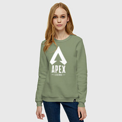 Свитшот хлопковый женский Apex Legends, цвет: авокадо — фото 2
