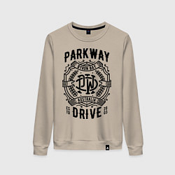 Свитшот хлопковый женский Parkway Drive: Australia, цвет: миндальный