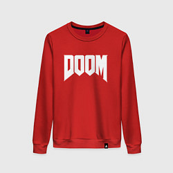 Свитшот хлопковый женский DOOM, цвет: красный